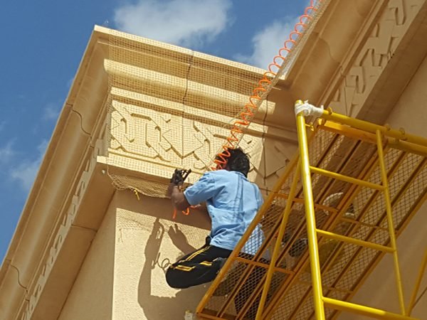 SBM Bird Control Team installing Netting SBM Bird Control Team installs Bird Netting